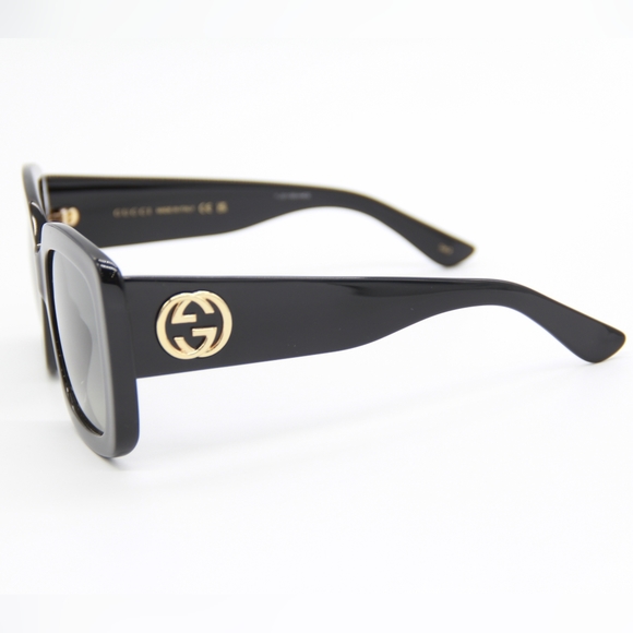NEW GUCCI GG0141SN 001 WOMEN’S BLACK SUNGLASSES - Picture 8 of 15
